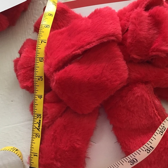 Tree Topper Red Fuzzy Bow - Picture 3 of 3